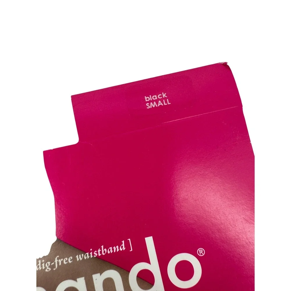 Commando The Sexy Sheer Lace Waistband Tights Womens‎ Small Black Hosiery